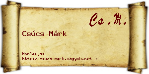 Csúcs Márk névjegykártya