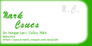mark csucs business card